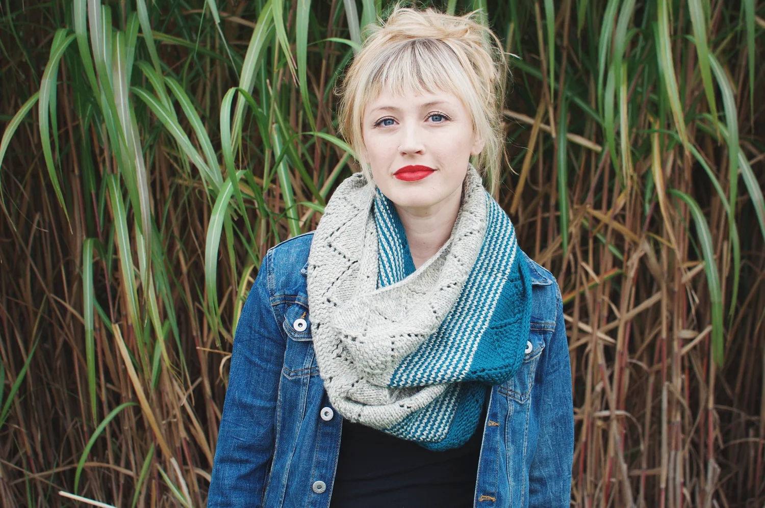 小物 rurumu: 21aw collage knit long muffler Broken Thyme Cowl — Drea Renee Knits