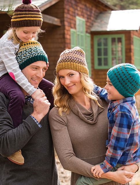This photograph from the cover shows one of my favorite patterns from the book - the Choose-Your-Own-Adventure Toque !! Seriously, how fun! (Not to mention, perfect gift knitting project!)