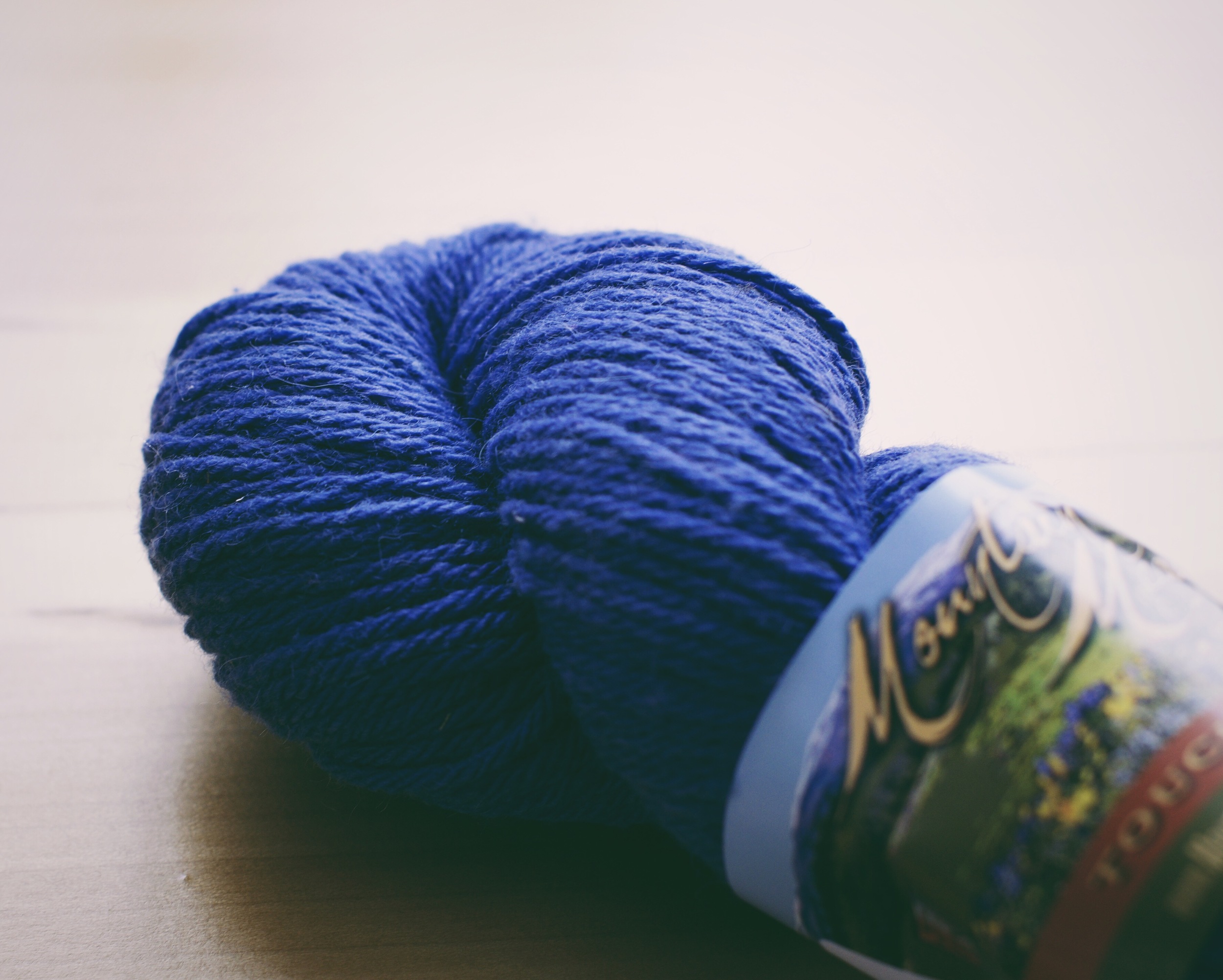 Powell 4-ply worsted in Lupine Colorway