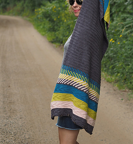Julie 's Plucky Knitter Om Shawl is beautifully unique!