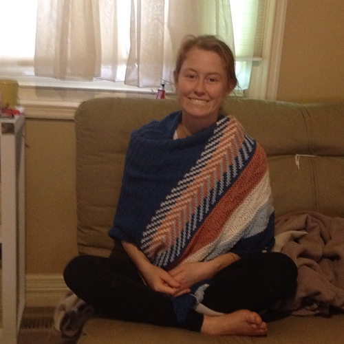 Alexa is such a cutie in her Om Shawl!