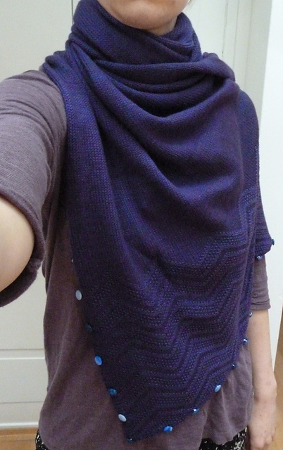 Katharina also knit up a Yoga Shawl!