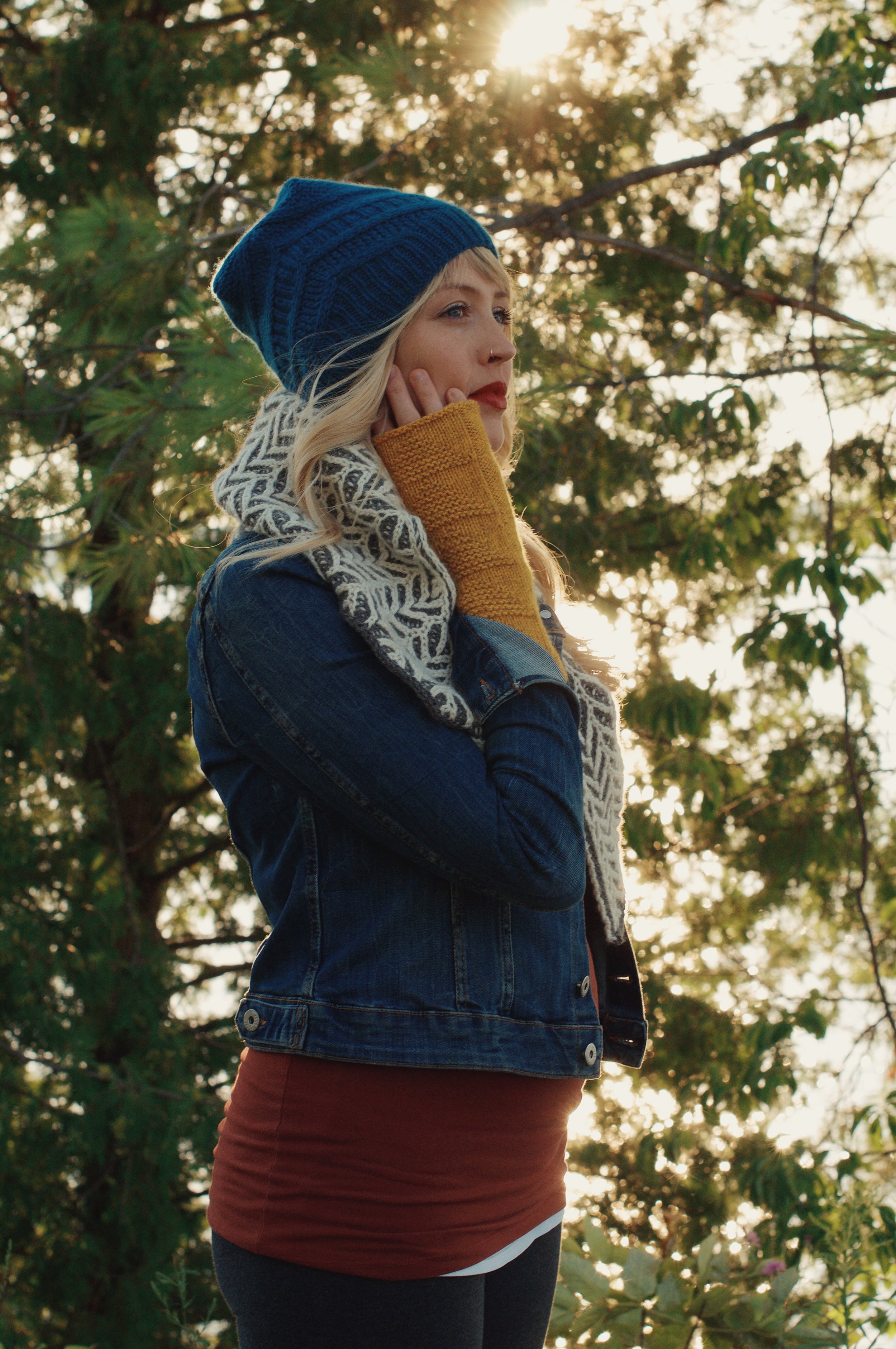 The Wanderlust Collection: Ramble Shawl, Drift Hat, Take Flight MItts