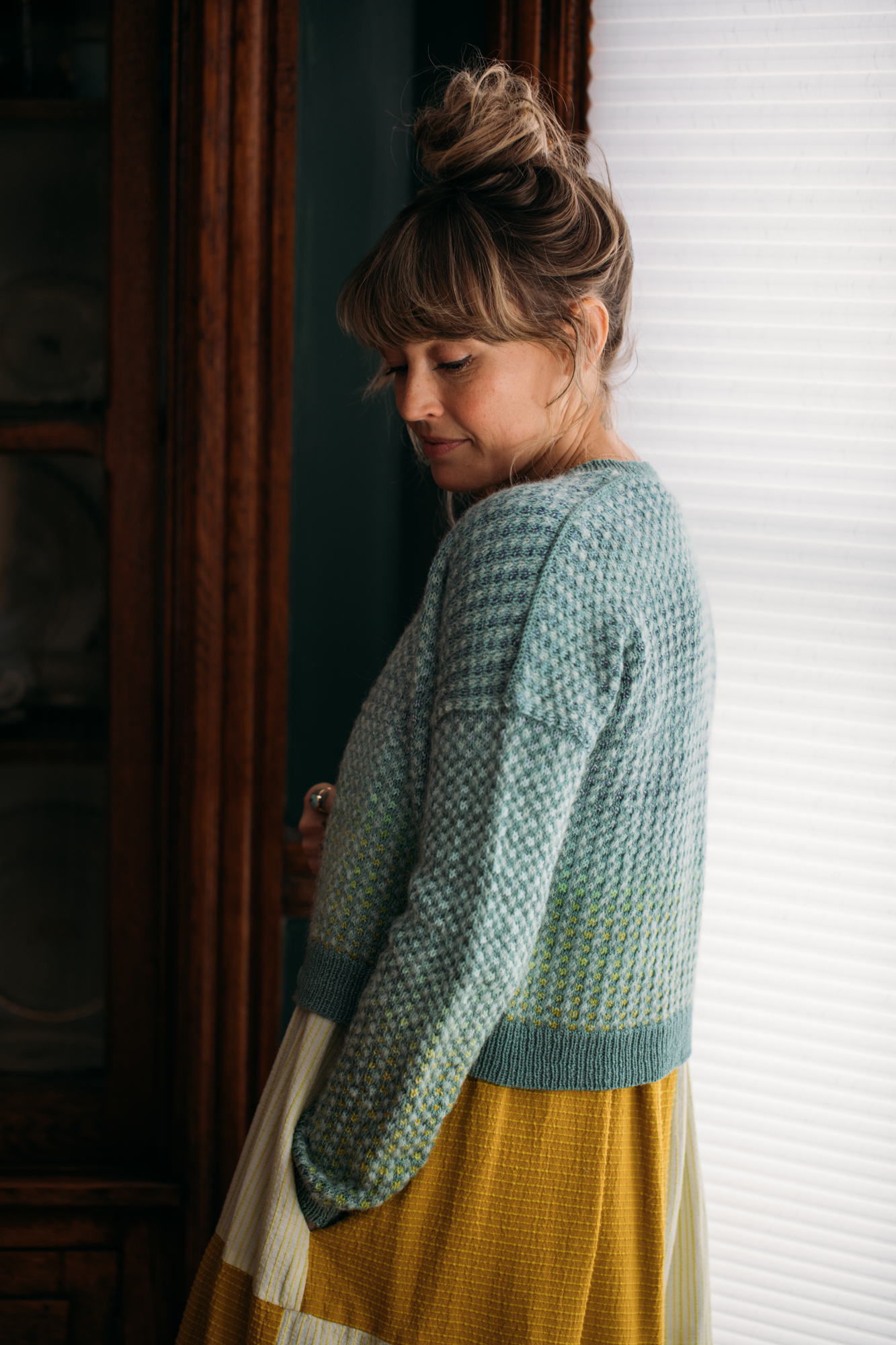 最終値下げdoubletCREASELINEINTARSIA KNITWEAR Tessellated Cardigan — Drea Renee Knits
