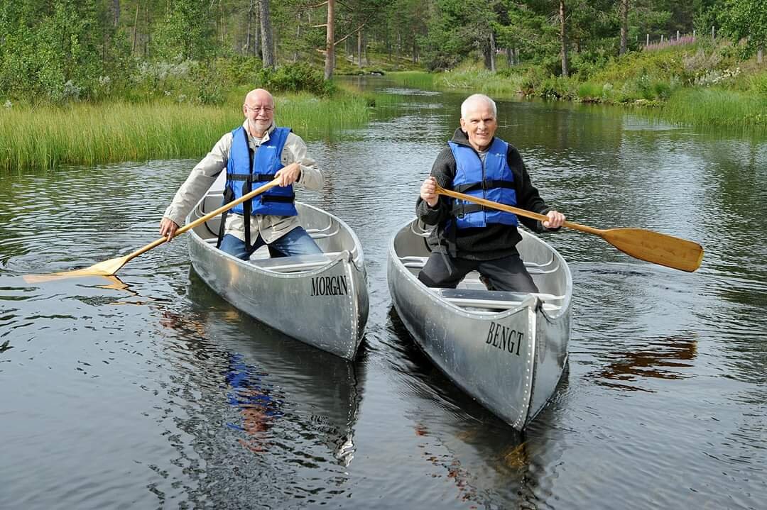 Morgan og Bengt, grunnleggerne av FCC i våre eneste to kanoer med navn som har mer enn tre bokstaver