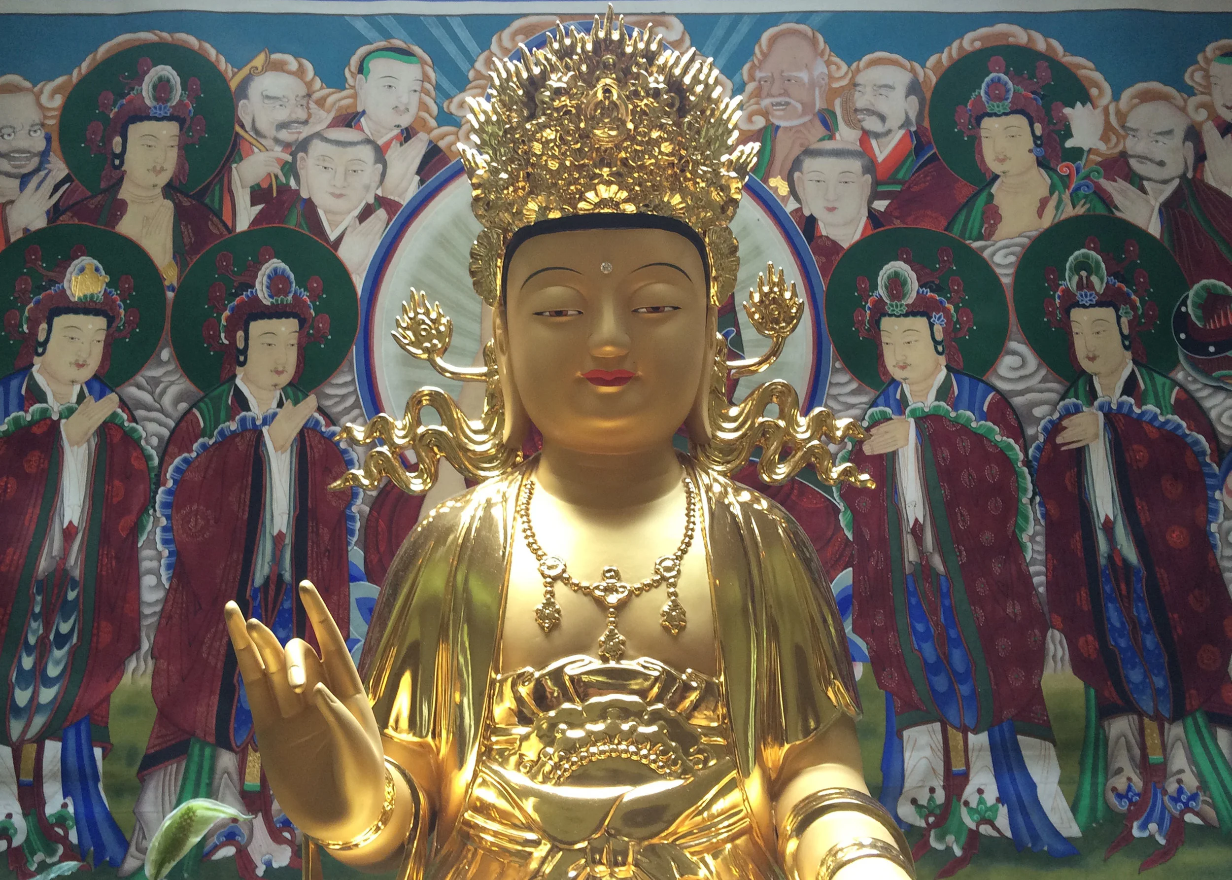 Our new Kwan Yin statue on the altar