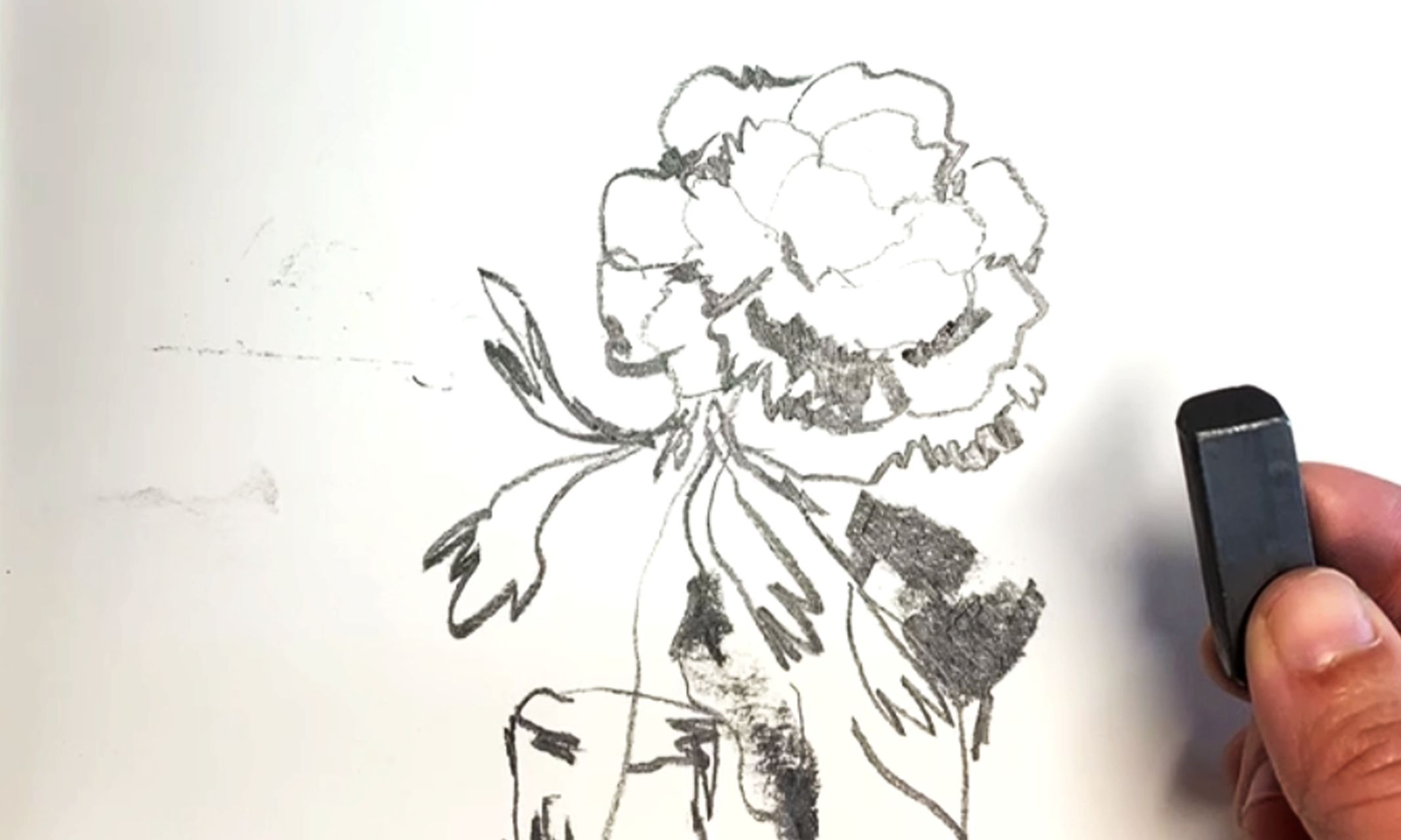 Art Break: Drawing Flowers with Graphite Blocks