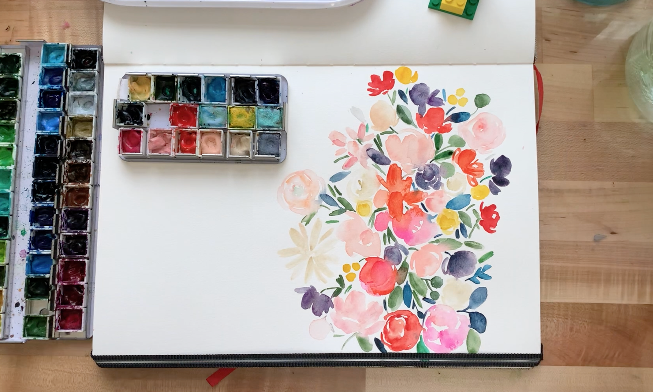 Loose Watercolor Flowers Painting