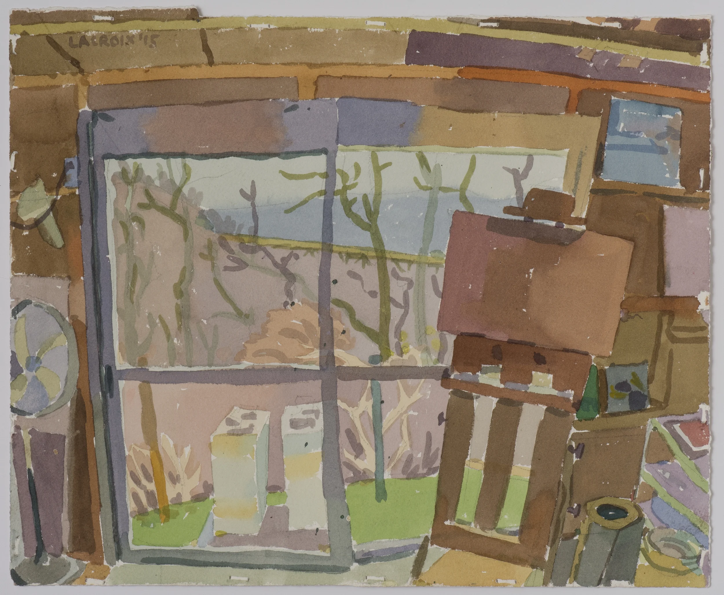    Winter Studio  , 2015.  Watercolor, 12 1/4 x 14 3/4 inches. 