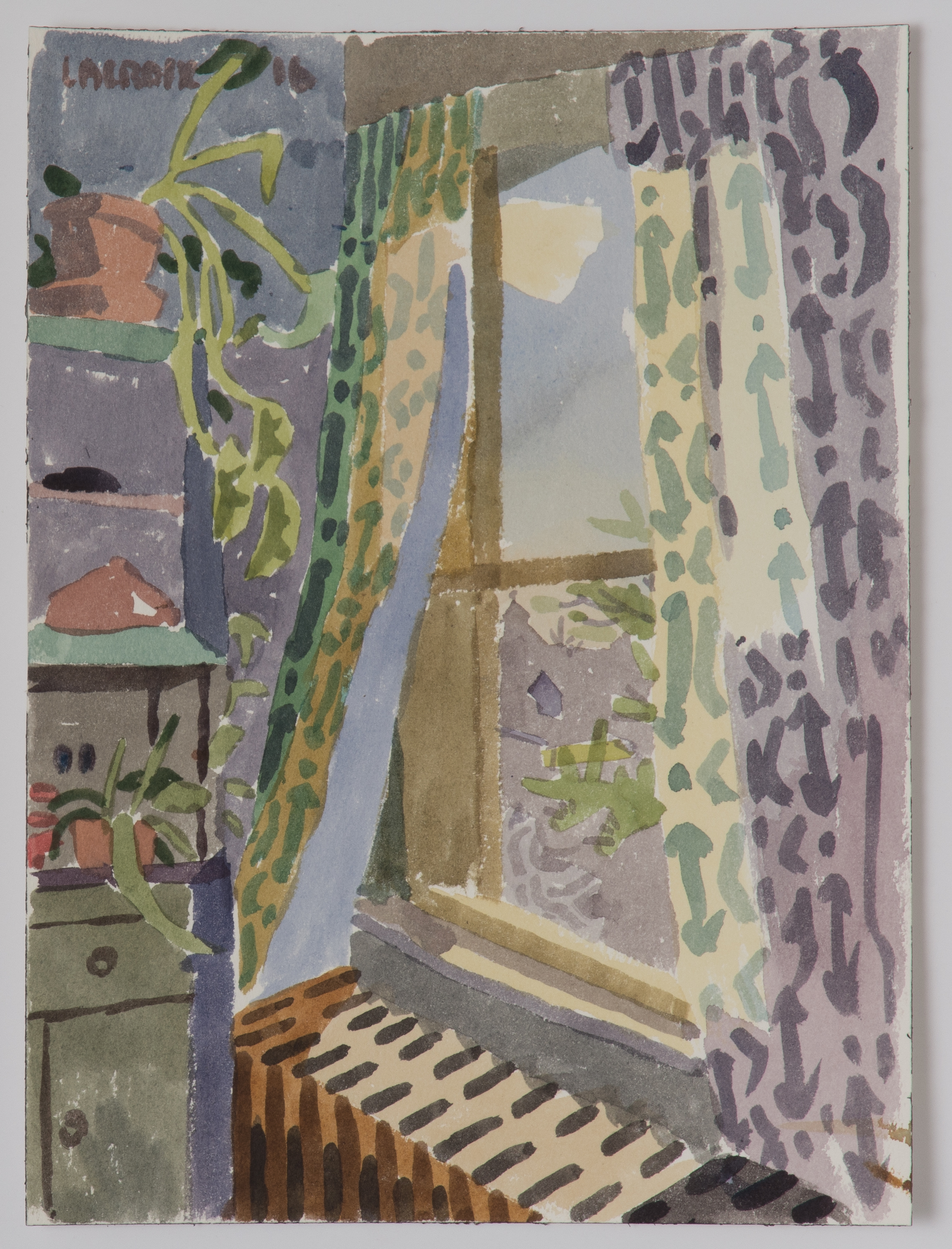    Kitchen Window  , 2016.  Watercolor, 12 x 9 inches. 