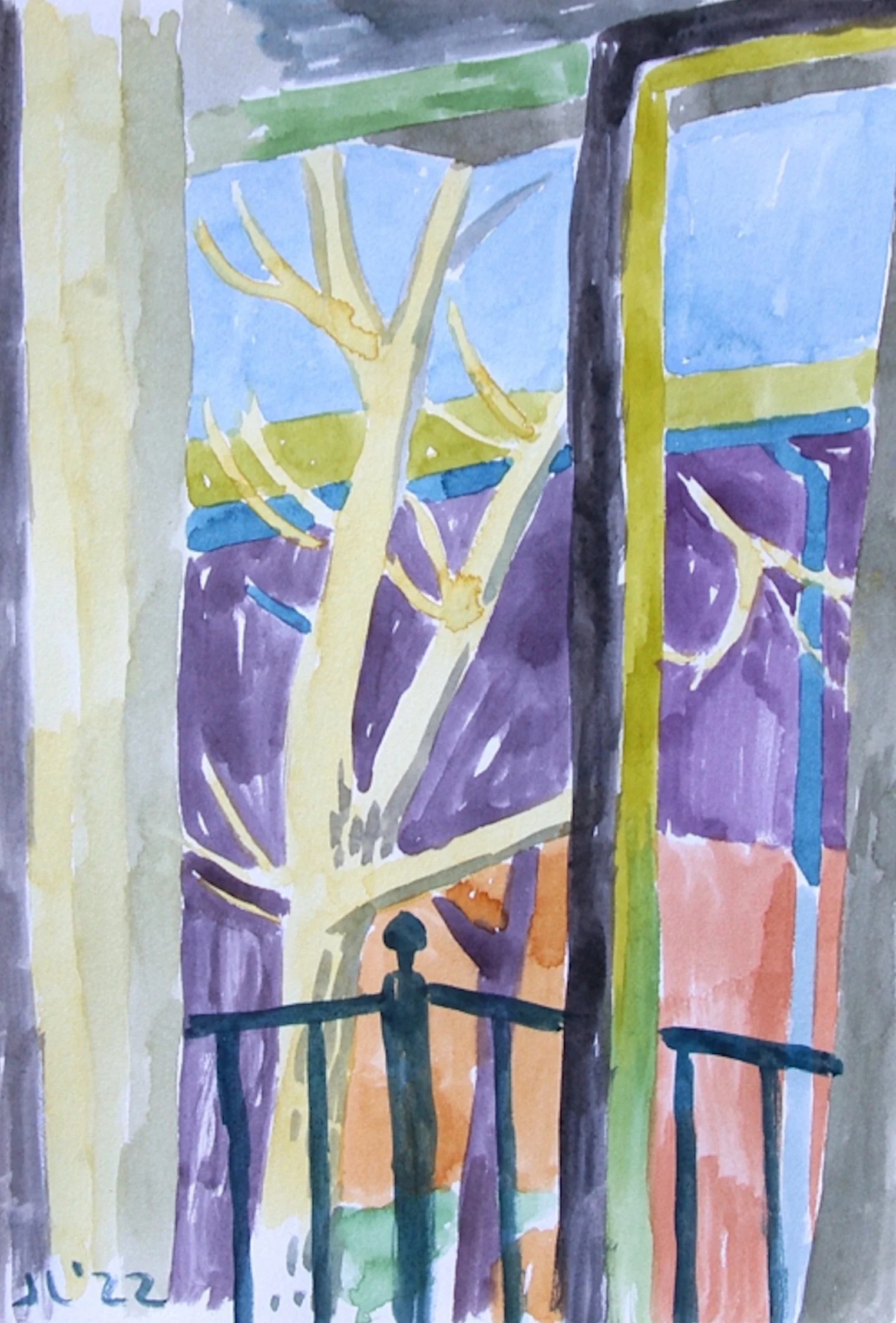   Austin , 2022.  10 x 7 inches,  watercolor 