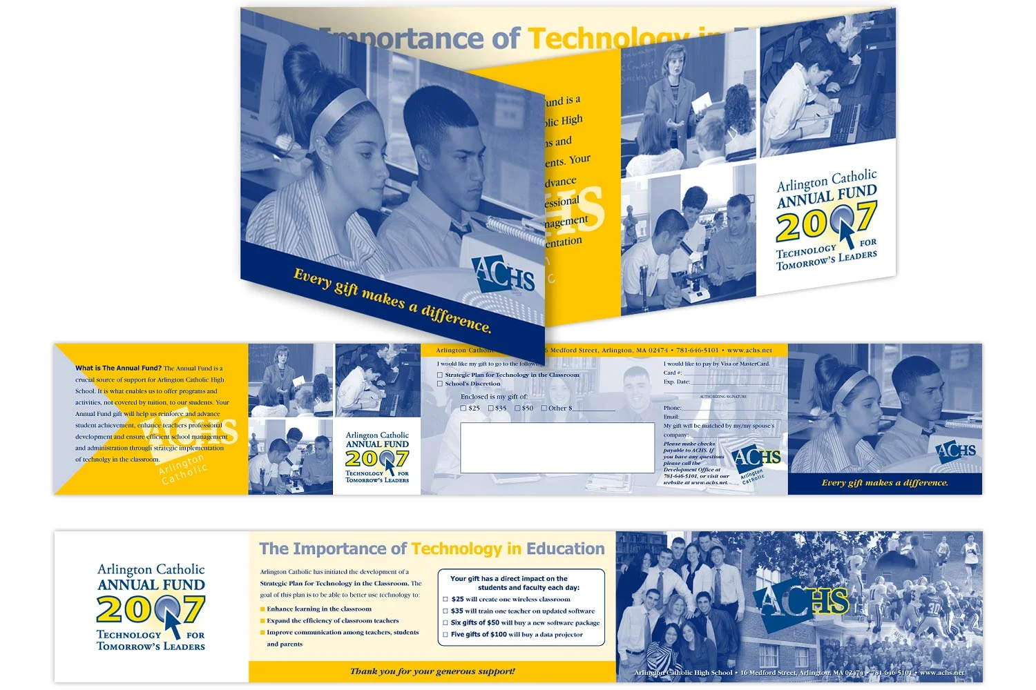 Annual Fundraiser Brochure, 21.5” x 3.5”