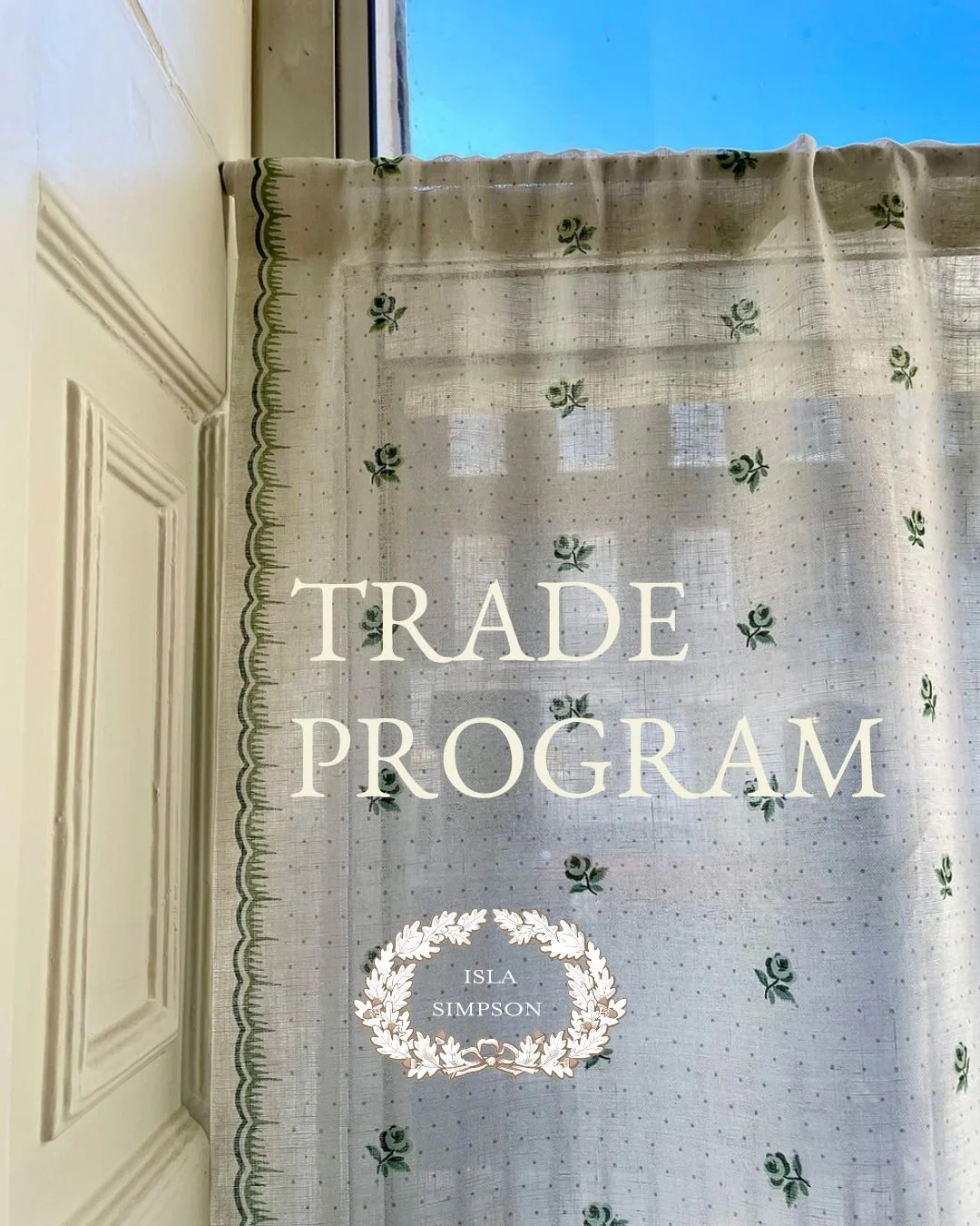 linen sheers curtain in period home made from rose, spot and scallop a line voile fabric by Isla Simpson