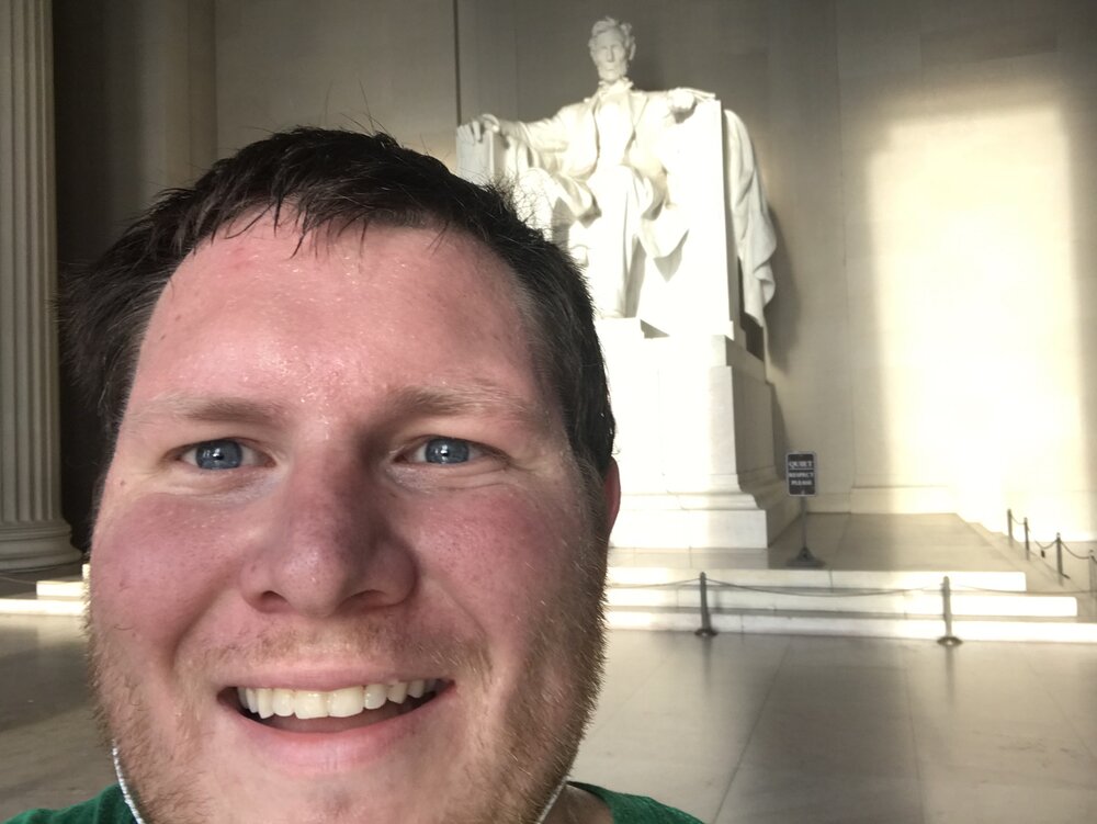 Selfie at Lincoln Memorial