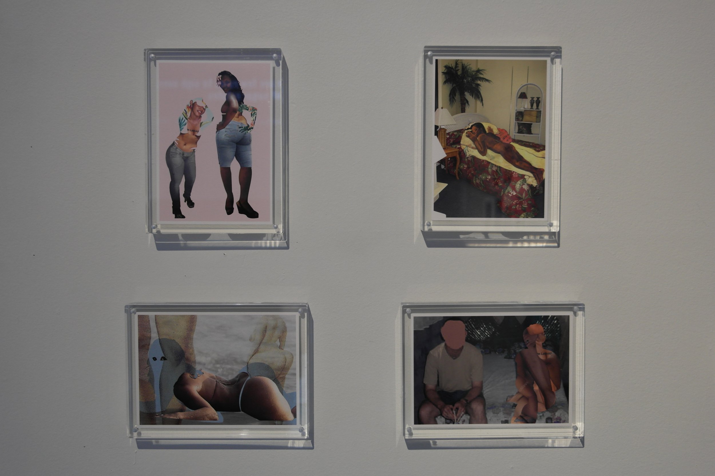 Gallery view of Joiri Minaya’s Postcard Series, 2015. Archival prints on paper, 5 x 7 inches. Courtesy of the artist.