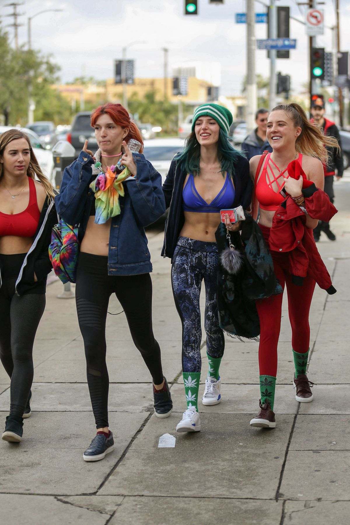 Bella Thorne and friends on the way to the gym in LA 01.05.17