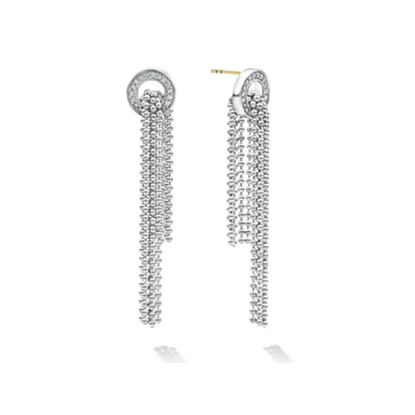 LAGOS | Cascading Caviar Diamond Earrings $1,250