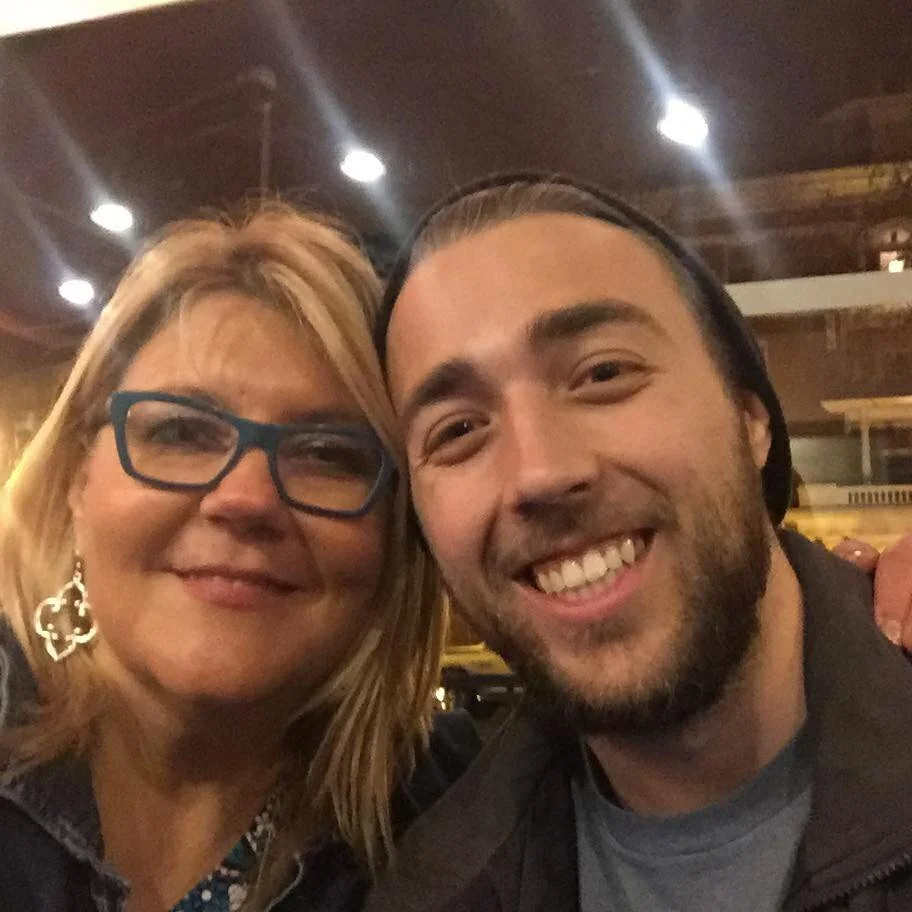 Brother Jake Nelson shares a "selfie" with his mother Debbie.
