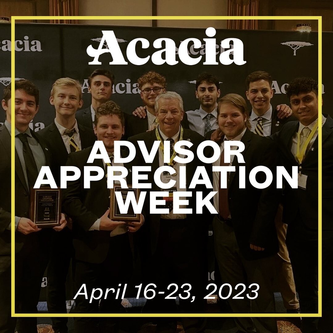 April 16-23 marks National Volunteer Week, when we honor those who donate their time and talent to serve others. For Acacia Fraternity, this means recognizing the alumni volunteers who guide our members and champion the fraternal experience. 

To all