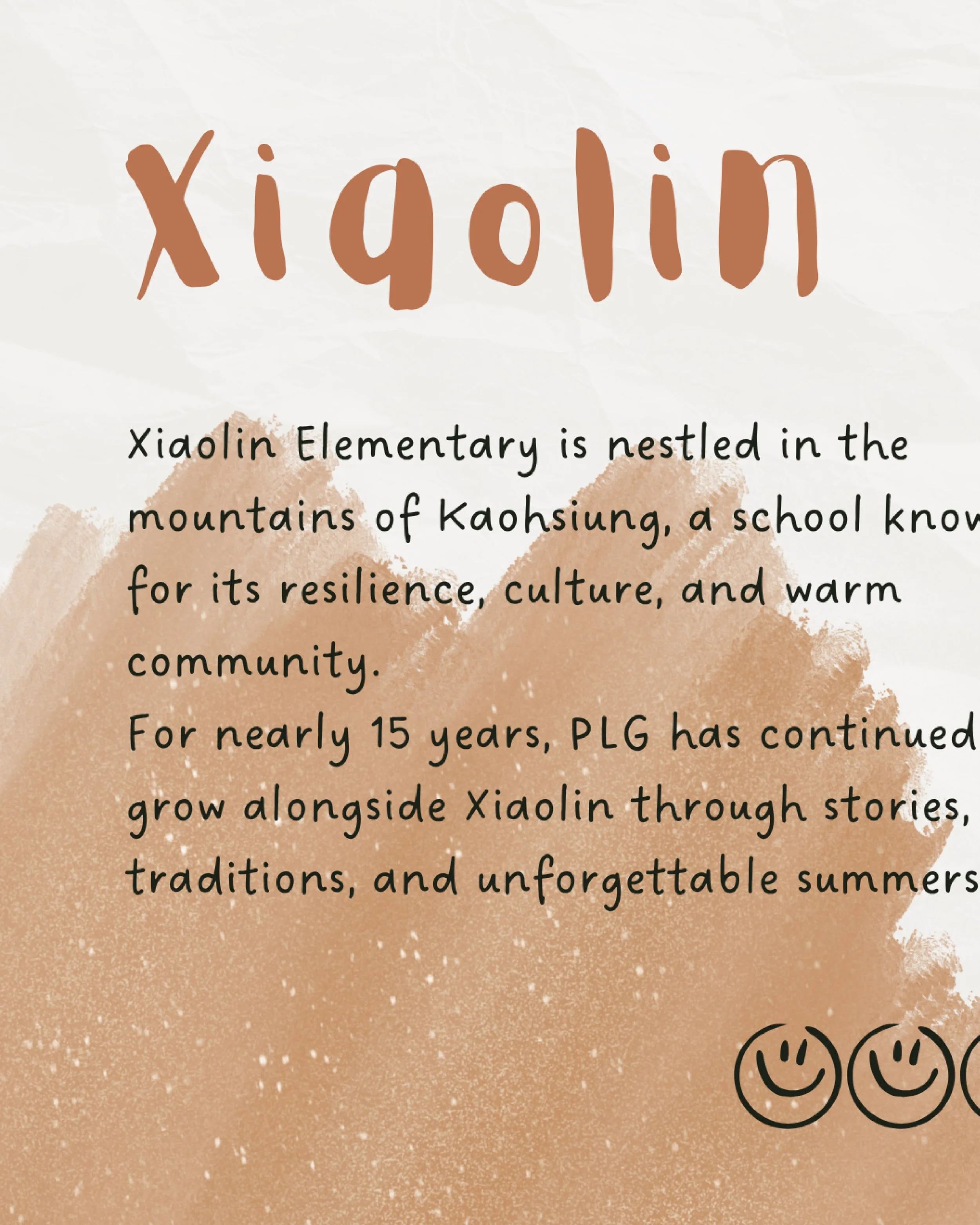 Nestled in the mountains of Kaohsiung, Xiaolin Elementary is a school filled with strength, culture, and heart 💛 Since Typhoon Morakot in 2009, the Xiaolin community has continued to rebuild with incredible resilience, carrying their stories and tra