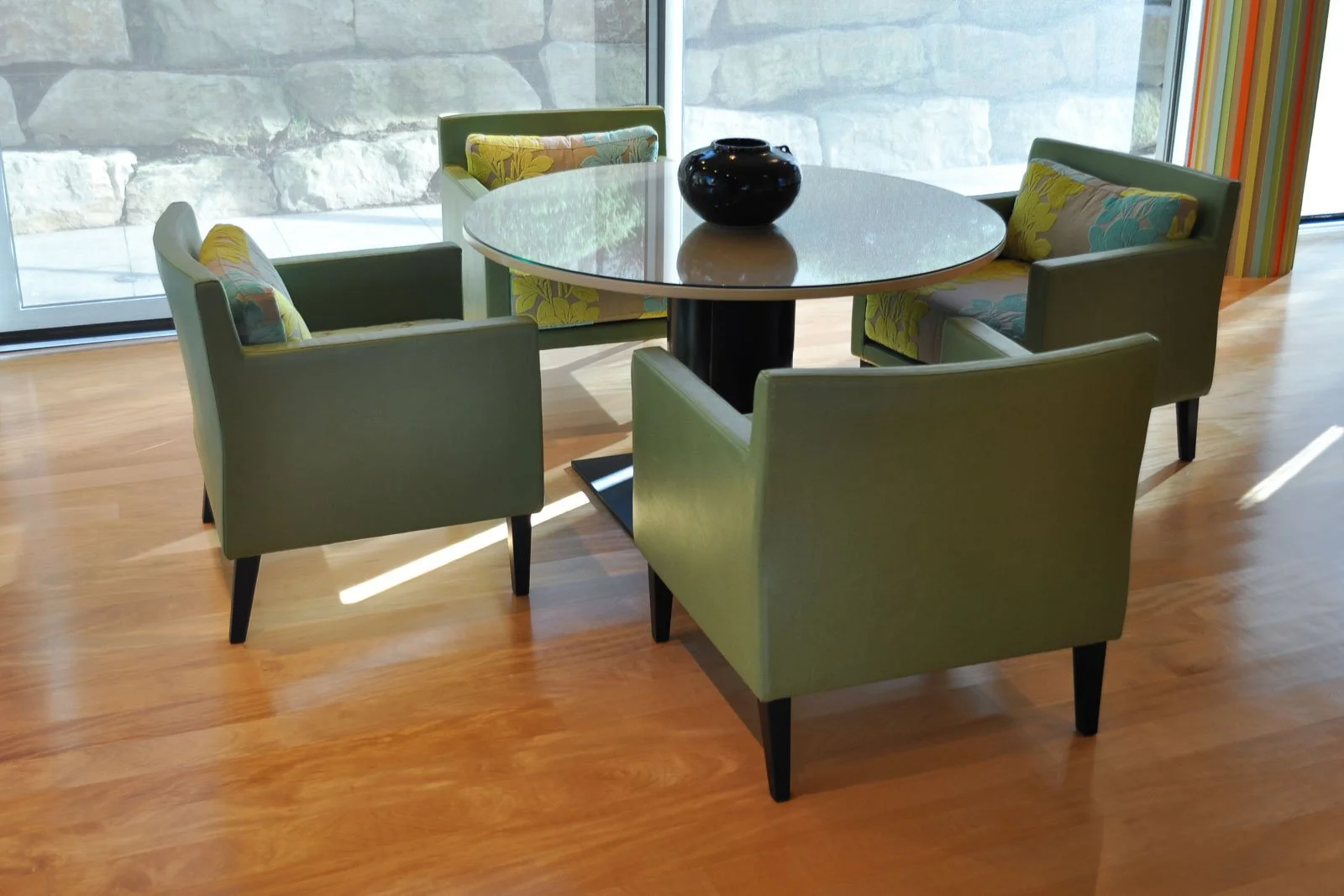Elegant satinwood flooring in a living room