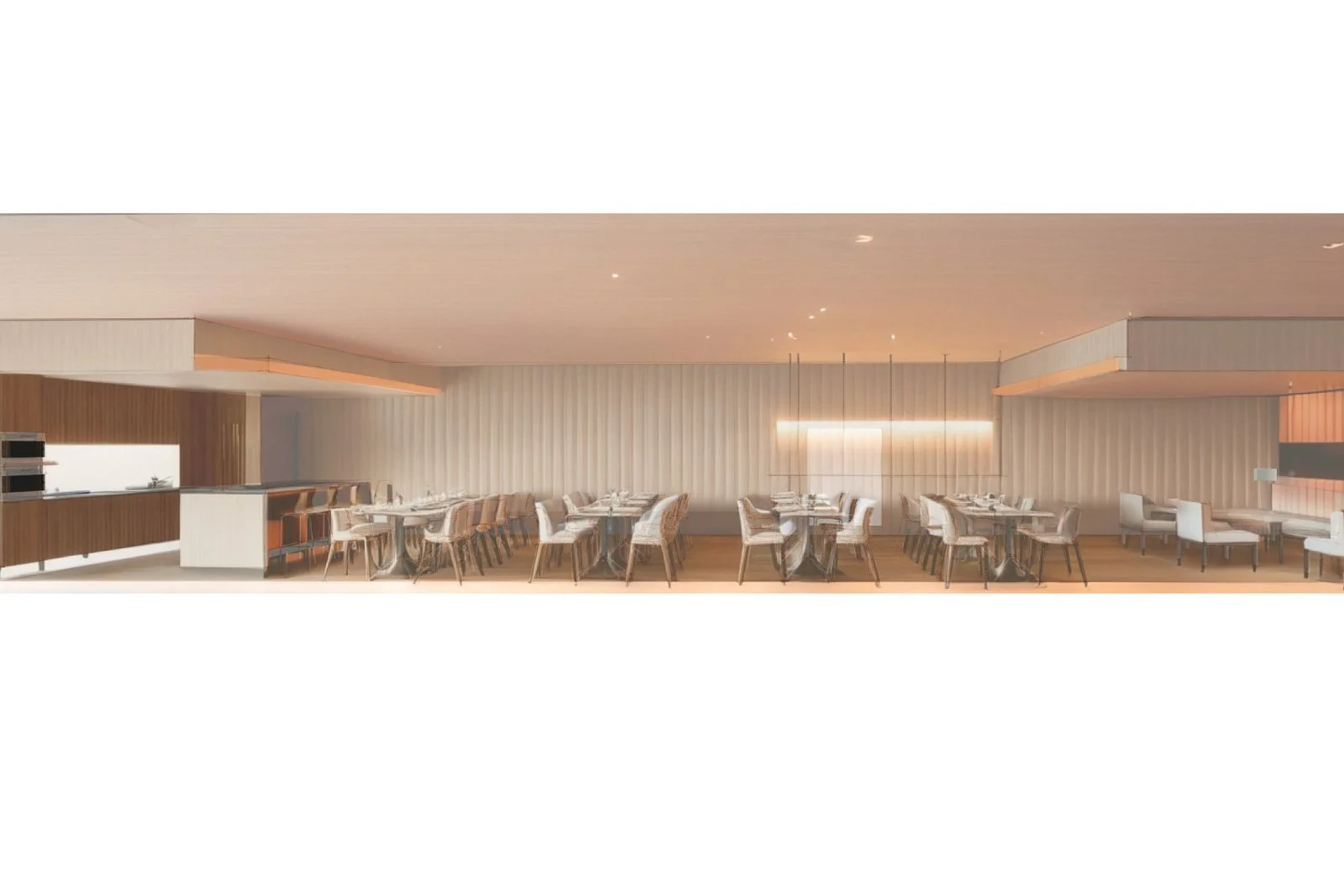 Cafeteria side elevation 3D visualisation