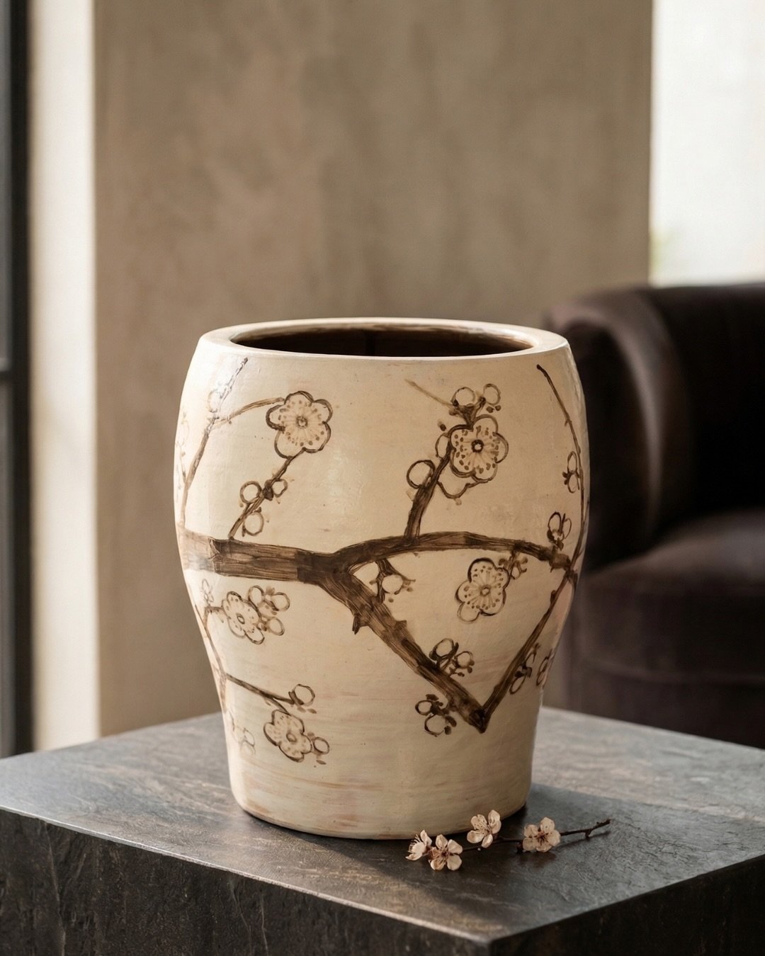 Botanical poetry. A dialogue between the ephemeral and the material, where the brushstroke becomes the echo of a blossoming branch. The spirit of spring, captured in the glaze of the ceramic.

#interiorpoetry #artdevivre #ceramicart #luxuryinteriors 