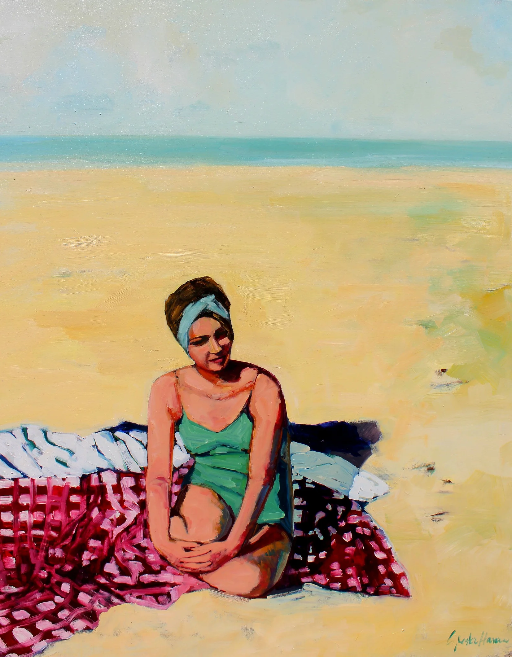 Harris Picnic at the Beach 60x48.JPG