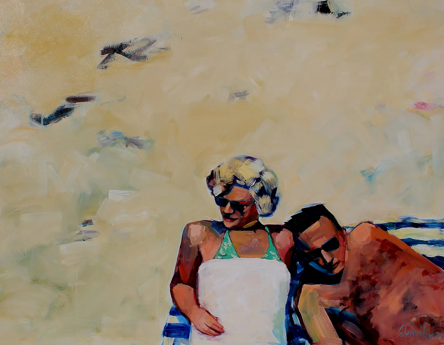 Harris Beach Couple 48 x 60 SOLD.jpg