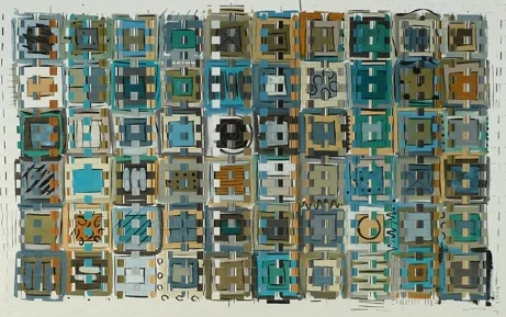 Ardolino Woven Gray and Blue 26 x 40 FR 40 x 54 Framed.jpg