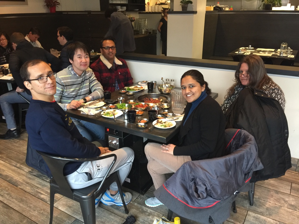 Celebrating our first paper from the lab in STM with Korean Barbecue