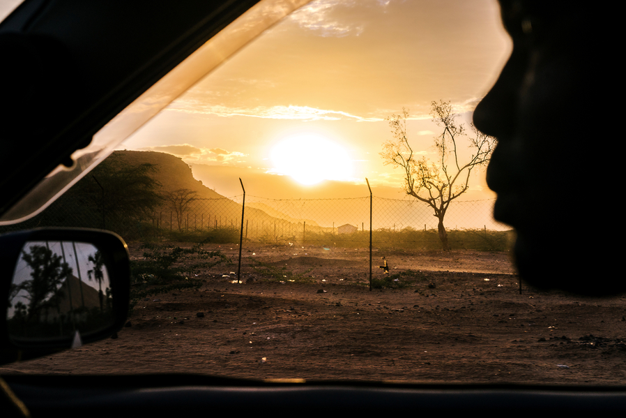   The sun sets over Lodwar, in northwestern Kenya, near where the Kakuma Refugee Camp is located. Kakuma is home to 182,000 refugees from all over the region, including many homophobic countries. Around 100 LGBT refugees from Uganda also call it home