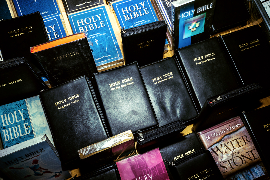   Bibles for sale on the streets in Nairobi. Advocates believe that the increasing prevalence of evangelical christians has led to an increase in homophobia.  