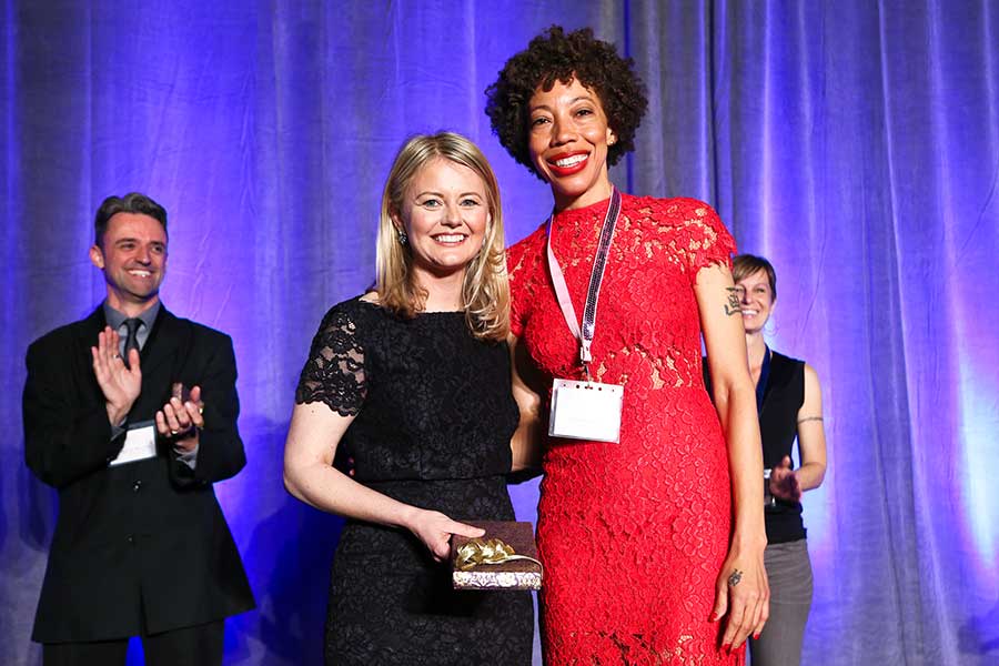 Dorothy Moss and Outwin 2016 first prize winner Amy Sherald