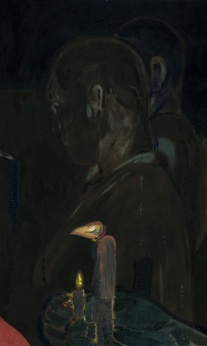 vigil 2, oil on canvas, 18" x 30", 2017
