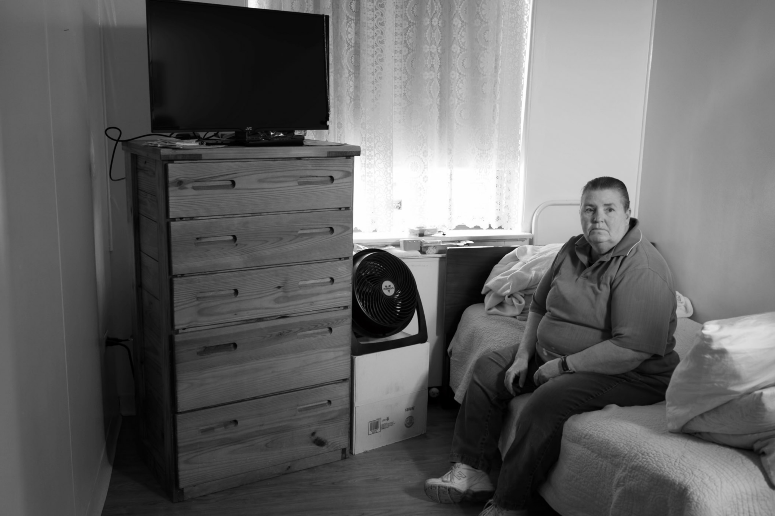 Carol in her bedroom. Long Island City, NY (2015) “I don’t know why they finally gave me parole on my sixth try. I had a good record. Maybe it’s because I’d had two heart attacks and I was expensive. You can’t make up for 35 years. The world is different; I’m different. I wasn’t going to do a ‘catch-up.’ How do you catch up for 35 years?”