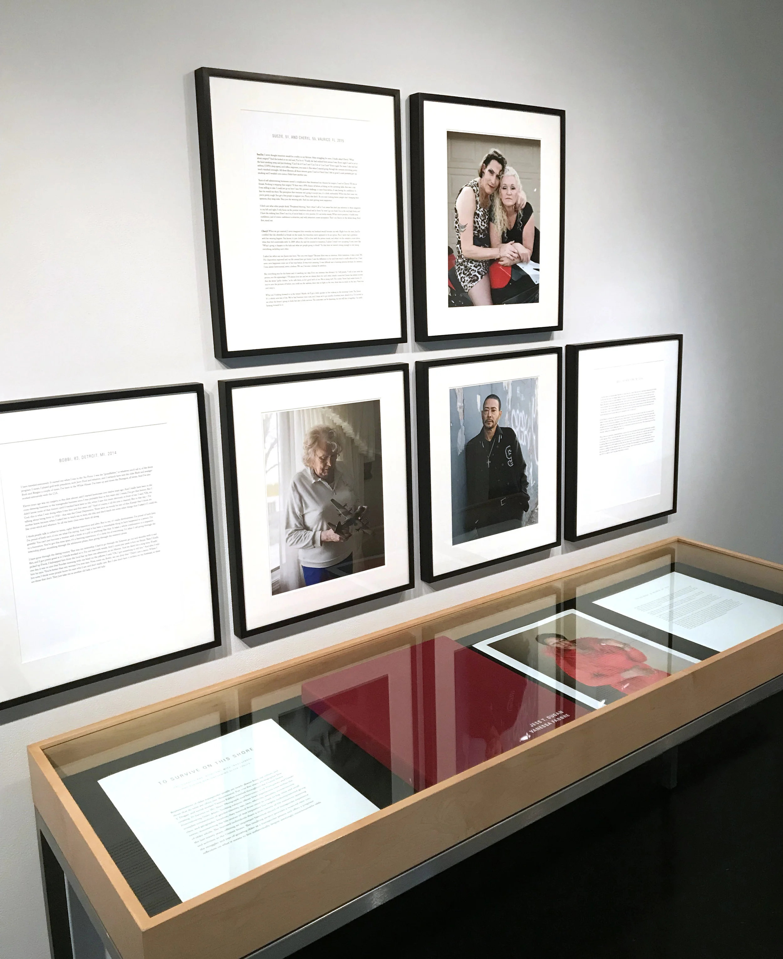 Installation view of the portfolio at the Tang Teaching Museum at Skidmore College, 2018