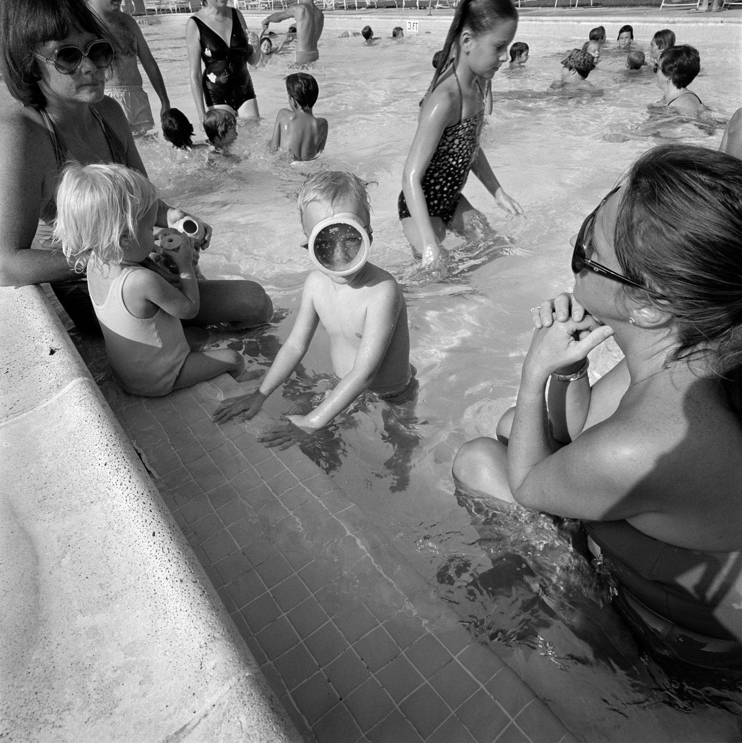   At the JCC swimming pool, 1981  