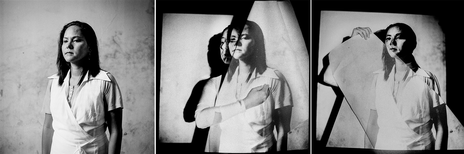 Time Twin (Triptych), Self-Portrait as Angie, Lima, Peru 1979 / Lima, Peru 2014 / Claremont, CA, 2018 