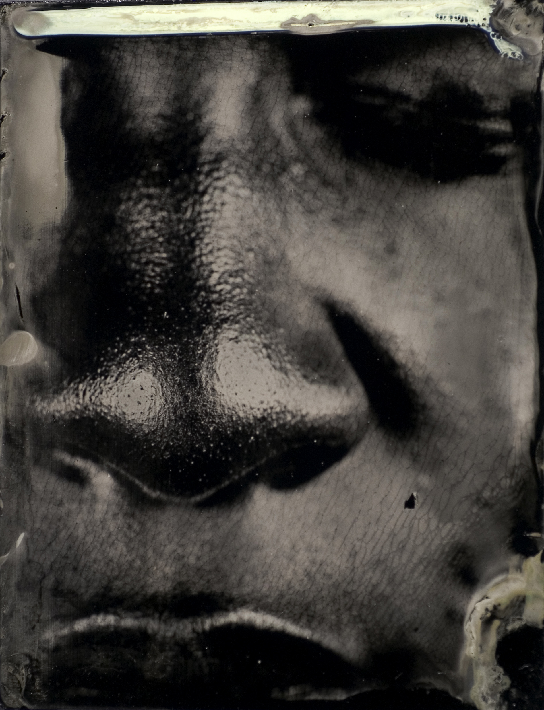  From the Series  Character Recognition , Plate number 61, Ambrotype on Black glass, 3”x4”, 2006-2007 