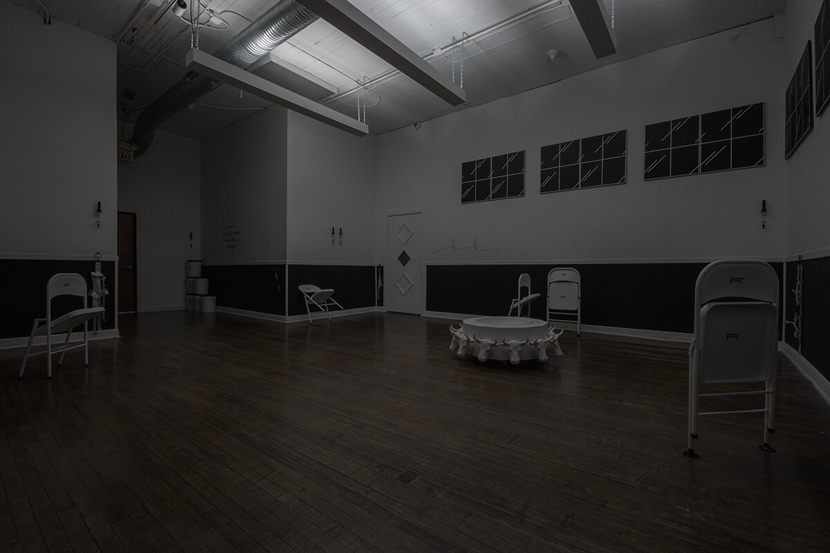  Installation view of  The Holy Ghost Goes To Bed At Midnight  at School 33 Gallery 