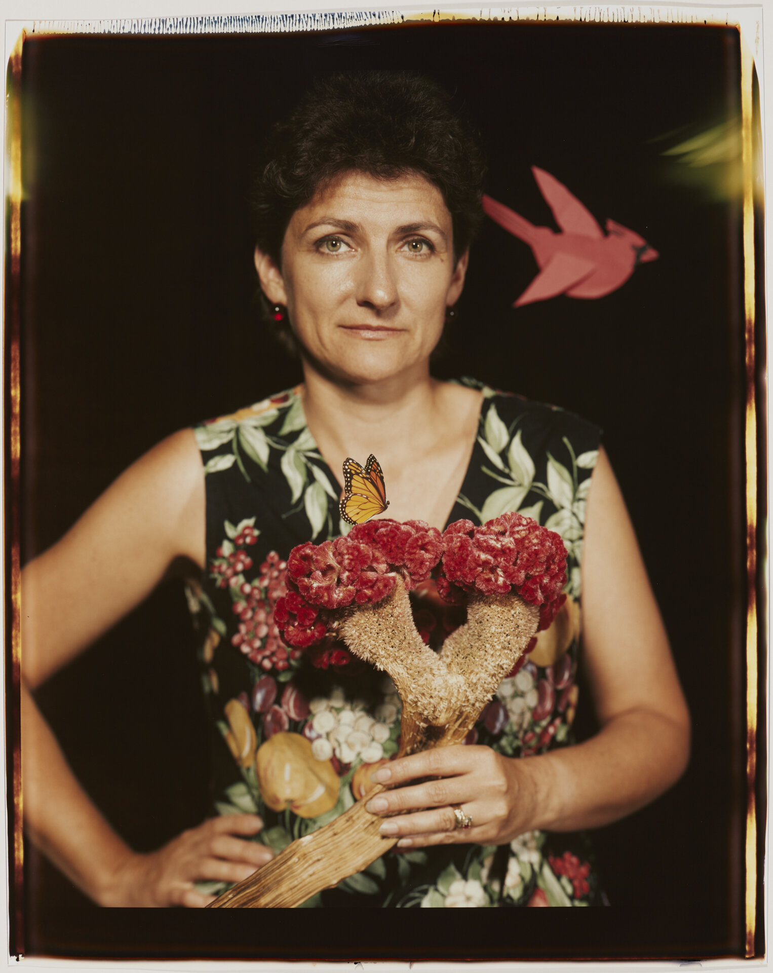   Bea Nettles  (American, b. 1946).  Flower Dress , 1987. Dye diffusion transfer print. George Eastman Museum, gift of the artist. © Bea Nettles 
