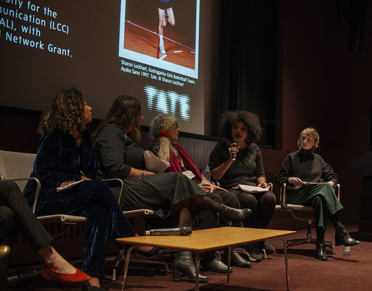  Panel discussion at Tate Modern during the “Fast Forward: How do Women Work” conference. 2019. Photo by Emily Light. 