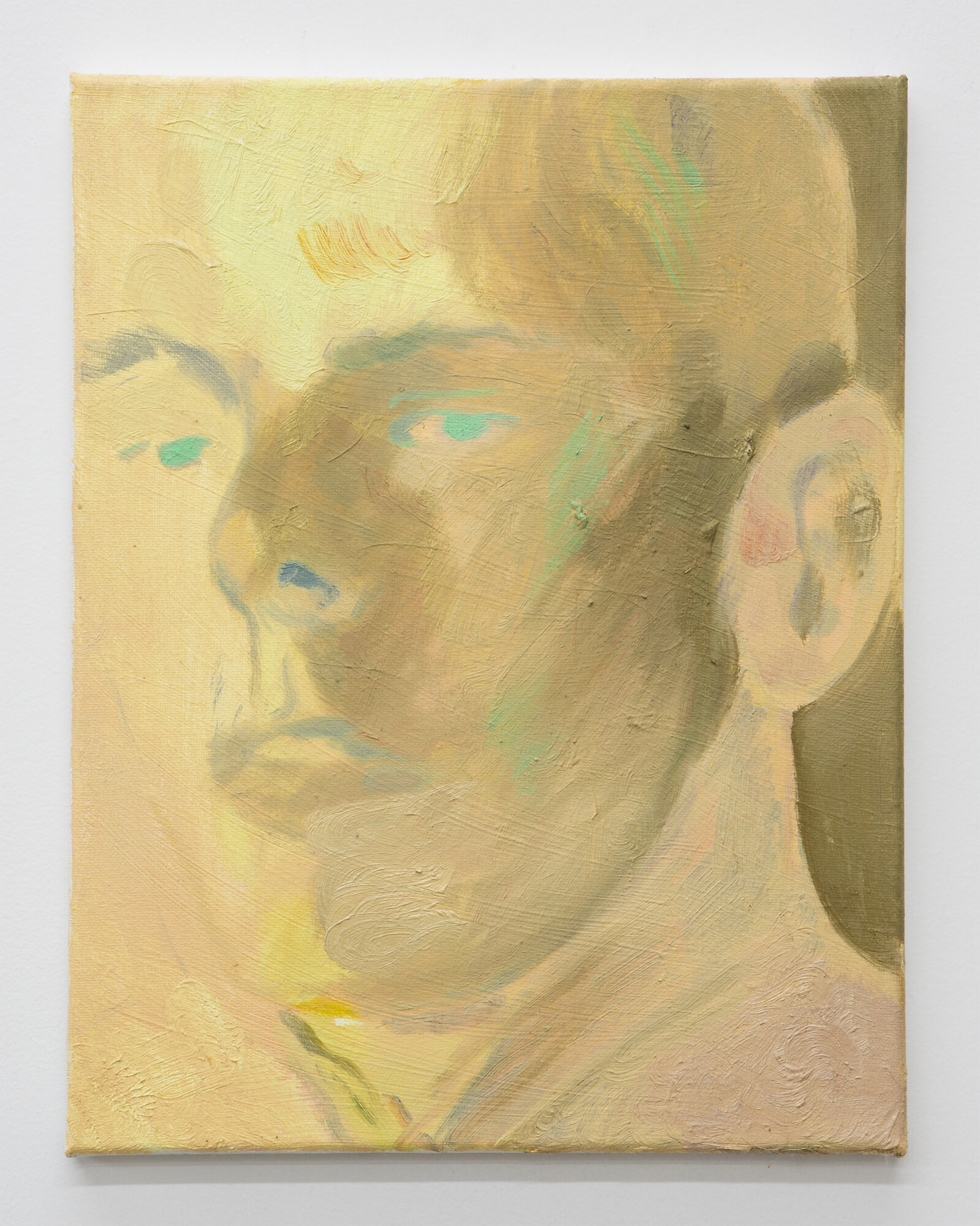  © Anthony Cudahy,  yellow gaze, 2021  Oil on canvas, 14 × 11 inches 