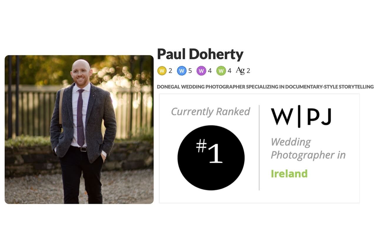 Absolutely delighted that I&rsquo;ve been ranked number 1 in Ireland by the @weddingphotojournalists for 2025!
Thanks so much to all of my couples for putting your trust in me to capture your wedding.
Bring on 2026 🎉