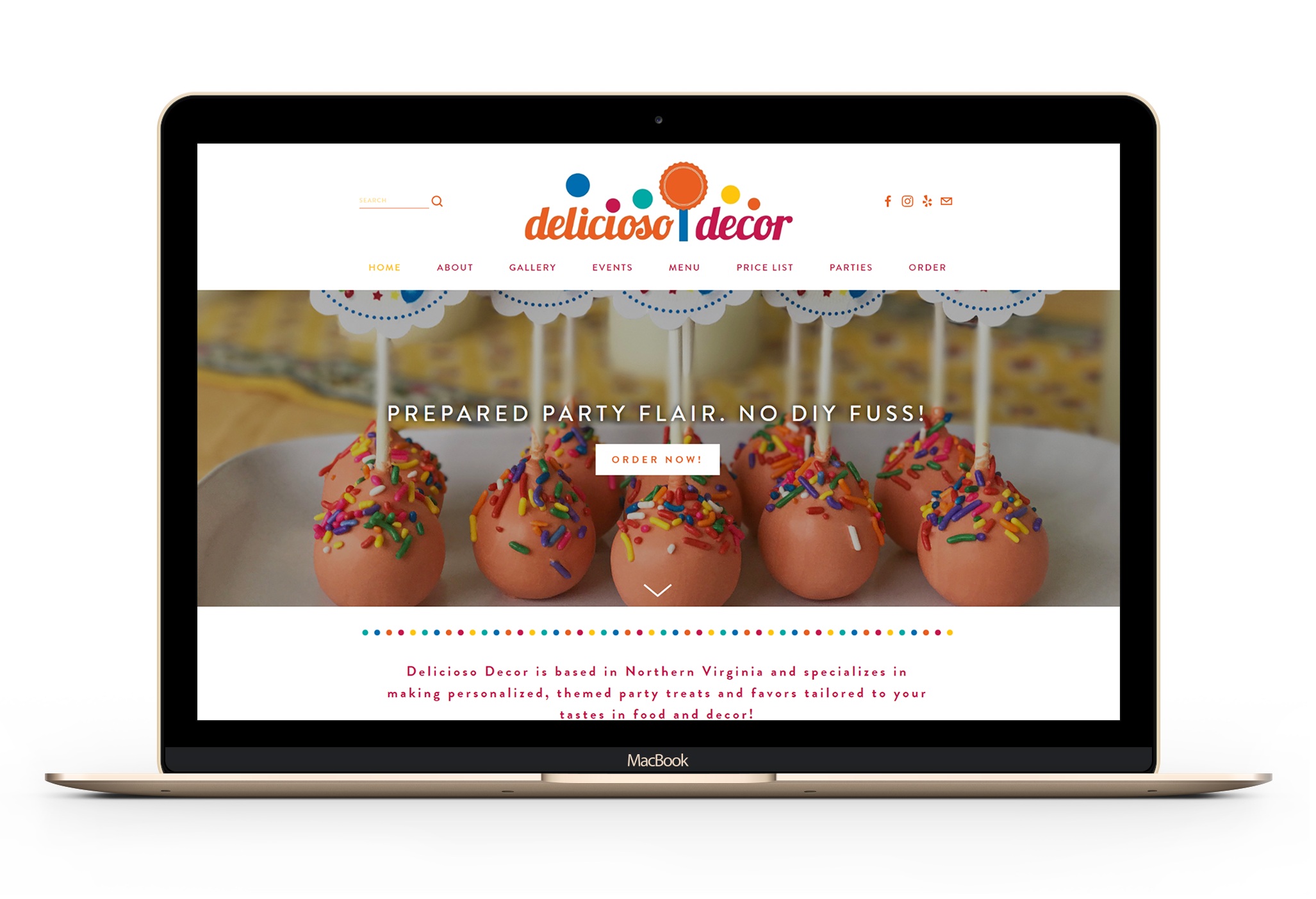 custom bakery website design