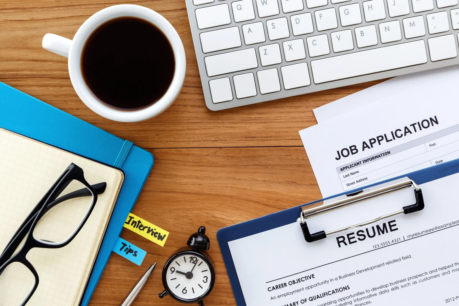 Person reviewing job opportunities and planning a career move