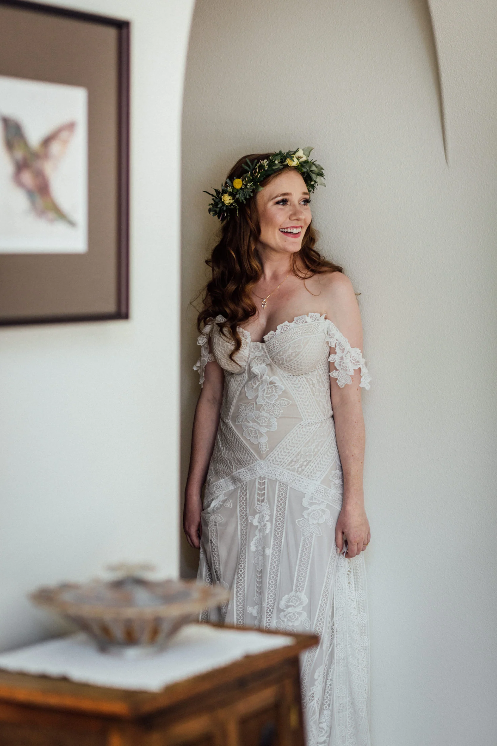 AK bride just before first look