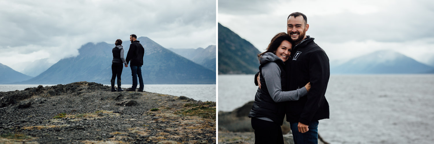 Alaska Flytographer engagement session