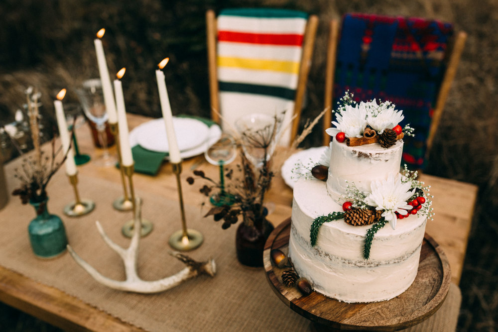 Winter wedding tablescape